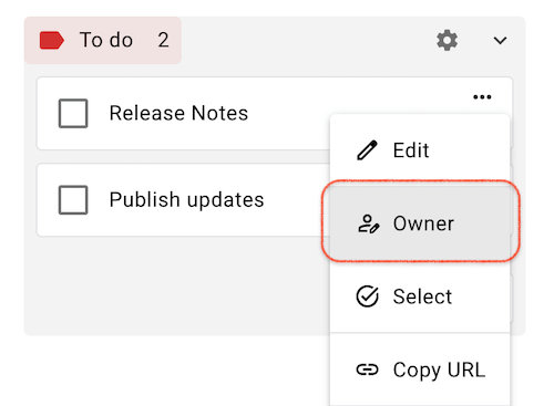 Change Task Owner