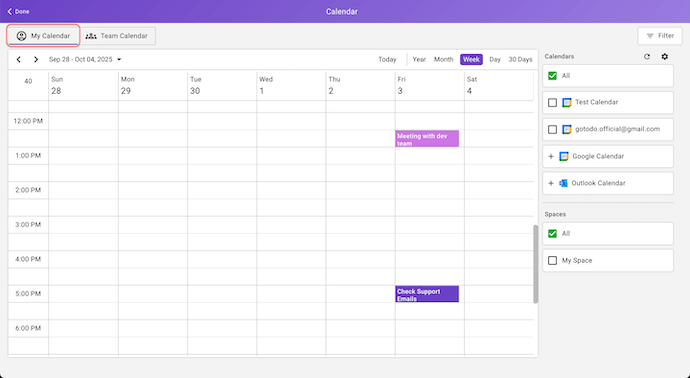 My Calendar