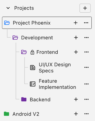 the app Projects