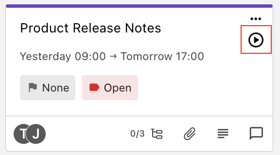 Task Start Timer